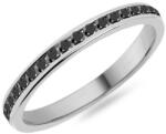  Női karikagyűrű fekete gyémántokkal 2, 3 mm, fehérarany IZKR011A-F-B