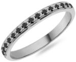  Női karikagyűrű fekete gyémántokkal 2, 3 mm, fehérarany IZKR018A-F-B