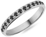  Női karikagyűrű fekete gyémántokkal 2, 5 mm, fehérarany IZKR019A-F-B