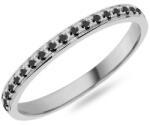  Női karikagyűrű fekete gyémántokkal 2, 1 mm, fehérarany IZKR017A-F-B