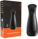  Men's Play - szívó, rezgő maszturbátor melegítő funkcióval (fekete) - erotikashow