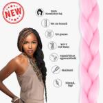 Hair Power Afro szintetikus 100% kanekalon haj, 100 cm, 120 g, világos pink