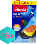 Vileda Pur Active COLORS mosogatószivacs 3+1 KARTON - 16 db (K4023103208049)