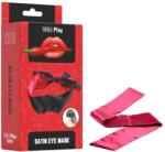Wild Play - szatén szemkötő (fekete-pink) - sexshopcenter