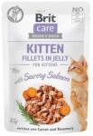 Brit macska Alutasak Kölyök Filé Zselében Ízletes Lazaccal 24 x 85 g