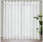 EUROFIRANY Kelly ezüstös szállal átszőtt eső hatású fényáteresztő függöny Fehér 300x250 cm