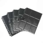  Gamegenic 18 zsebes kártya tartó lap 11 lyukú, oldaltöltésű kétoldalas mappalap /db - fekete