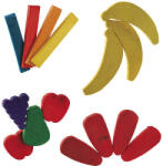 Ferplast Rágcsáló játék és fogkoptató fából, 4db színes hasáb (84752899_R)