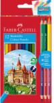 Faber-Castell Creioane colorate 12 culori + 3 culori/set ECO FABER-CASTELL (FC110312)