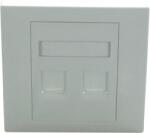 Emtex Faceplate Keystone RJ45, 86x86, 2 porturi, EMTEX, EMT-FP8686-2 (EMT-FP8686-2)