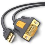 UGREEN CABLU USB Ugreen adaptor, CR104 USB 2.0 (T) la Serial DB9M (9-pin)(RS232)(T), 2m, negru, 20222 (timbru verde 0.08 lei) - 6957303822225 (20222)