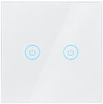 Logilink INTRERUPATOR LOGILINK, Wi-Fi Smart, ecran tactil, 2 butoane, indicator LED, compatibil TUYA, Amazon Alexa si Google Home, alb SH0125 (include TV 0.18lei) (SH0125)