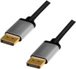 LogiLink CABLU video LOGILINK, DisplayPort (T) la DisplayPort (T) 1.2, 5m, conectori auriti, rezolutie maxima 4K (3840 x 2160) la 60 Hz, aluminiu, triplu ecranaj, negru-gri, CDA0103 (timbru verde 0.8 lei) (CDA