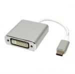 Spacer CABLU video SPACER, adaptor USB Type-C (T) la DVI-I DL (M), 15cm, rezolutie maxima 4K UHD (3840 x 2160) la 30 Hz, silver, SP-CM-DVIF-01 (timbru verde 0.18 lei) (SP-CM-DVIF-01)