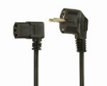 Gembird CABLU alimentare GEMBIRD 1.5m, intrare Shucko, iesire C13, 10A, 90 grade, certificare VDE, black, PC-186A-VDE1B-1.5M (timbru verde 0.03 lei) (PC-186A-VDE1B-1.5M)