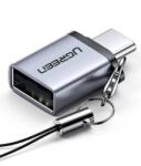 UGREEN ADAPTOR Ugreen, US270, USB 3.0(M) la USB Type-C(T), carcasa metalica, gri 50283 (timbru verde 0.08 lei) - 6957303852833 (50283)