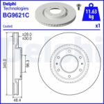 DELPHI Disc frana DELPHI BG9621C (BG9621C) - automobilus