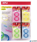 APLI Szövegkiemelő szalag display, 32 db, APLI, különböző színekben (19665) - alter