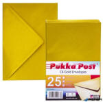 PUKKA PAD Boríték, C6, enyvezett, PUKKA PAD "Gold", arany (9063-ENV)