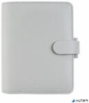 FILOFAX Kalendárium, gyűrűs, betétlapokkal, pocket méret, FILOFAX "Saffiano", gránit (FX-028812)