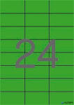 APLI Etikett, 70x37 mm, színes, APLI, zöld, 2400 etikett/csomag (11837)