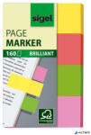 SIGEL Jelölőcímke, papír, 4x40 lap, 20x50 mm, SIGEL "Brilliant", vegyes szín (HN630) - alter