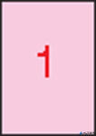 APLI Etikett, 210x297 mm, színes, APLI, pasztell rózsaszín, 20 etikett/csomag (11846) - alter