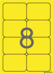 APLI Etikett, 99, 1x67, 7 mm, színes, kerekített sarkú, APLI, neon sárga, 160 etikett/csomag (02874) - alter