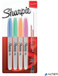 Sharpie Alkoholos marker készlet, 1 mm, kúpos, SHARPIE 'Fine Point', 4 különböző pasztell szín (NSH2065402)