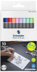 Schneider Ecsetirón készlet, hajlékony heggyel, SCHNEIDER "Paint-It 070", 10 különböző szín (ML07010504) - alter