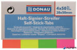 DONAU Jelölőcímke, papír, 4x50 lap, 20x50 mm, DONAU, vegyes szín (7576001PL-99) - alter