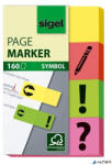 SIGEL Jelölőcímke, papír, 4x40 lap, 20x50 mm, SIGEL, vegyes szín (HN635) - alter