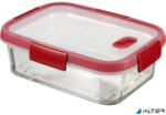 Keter Ételtartó, szögletes, üveg, 0, 9 l, CURVER "Smart Cook", piros (235707) - alter