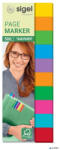SIGEL Jelölőcímke, műanyag, 10x50 lap, 44x12, 5 mm, SIGEL, vegyes színek (HN684) - alter
