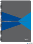 Leitz Spirálfüzet, A4, kockás, 90 lap, PP borító, LEITZ 'Office', szürke-kék (44951035)