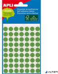 APLI Etikett, 8 mm kör, kézzel írható, színes, APLI, zöld, 288 etikett/csomag (2047) - alter