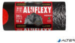 Alufix Szemeteszsák, zárószalagos, 35 l, 15 db, 53x60 cm, 28 , ALUFIX "Aluflexy", fekete (MSZ35ALUFLEXYUNINEW) - alter