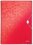Leitz Harmonikamappa, A4, PP, 6 rekeszes, LEITZ "Wow", piros (45890026) - alter