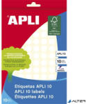 APLI Etikett, 10 mm kör, kézzel írható, APLI, 1260 etikett/csomag (01625) - alter
