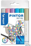 Pilot Dekormarker készlet, 1 mm, PILOT 'Pintor F' 6 különböző metál szín (PIN-MET-S6-F)