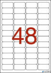 APLI Etikett, 45, 7x21, 2 mm, poliészter, időjárásálló, kerekített sarkú, fehér, APLI, 960 etikett/csomag (12112) - alter