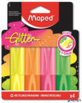 Maped Szövegkiemelő készlet, 1-5 mm, MAPED "Glitter Fluo Peps", vegyes fluoreszkáló színek (740247) - alter