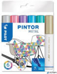 Pilot Dekormarker készlet, 1, 4 mm, PILOT "Pintor M" 6 különböző metál szín (PIN-MET-S6-M) - alter