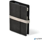 SATURNUS Kalendárium, gyűrűs, betétlapokkal, 'L', műbőr, SATURNUS, '225' fekete-szürke (26SL225-003)