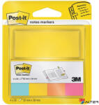 3M Jelölőcímke, papír, 4x50 lap, 20x38 mm, 3M POSTIT, ultra vegyes (7100191580) - alter