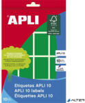 APLI Etikett, 25x40 mm, kézzel írható, színes, kerekített sarkú, APLI, zöld, 128 etikett/csomag (02757) - alter