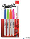 Sharpie Alkoholos marker készlet, 1 mm, kúpos, SHARPIE 'Fine Point', 4 különböző szín (NSH2065403)
