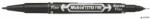 Zebra Alkoholos marker, 0, 5/1, 0 mm, kétvégű, ZEBRA "Mckie Extra Fine", fekete (51861)