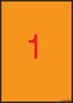 APLI Etikett, 210x297 mm, színes, APLI, neon narancs, 100 etikett/csomag (11748) - alter
