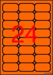 APLI Etikett, 64x33, 9 mm, színes, kerekített sarkú, APLI, neon narancs, 480 etikett/csomag (02871) - alter